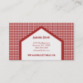 Mod Tiles Business Card, rot Visitenkarte (Rückseite)
