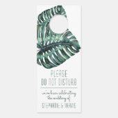 Mod Topisches Monstera stört Hochzeiten nicht Türanhänger (Vorderseite)