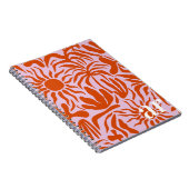 Mod Tropical Boho Pink + Orange Muster Monogramm Notizblock (Rechte Seite)