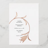 Mod Tulip Foil Wedding Einladung (Vorderseite)