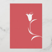 Mod Tulip Foil Wedding Einladung (Rückseite)