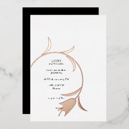 Mod Tulip Foil Wedding Einladung