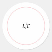 Mod Tulip Wedding Invitation Siegel Runder Aufkleber (Vorderseite)