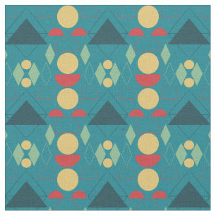Mod Turquoise Geometric Stoff