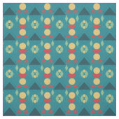 Mod Turquoise Geometric Stoff (Muster)