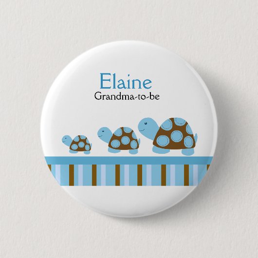 MOD TURTLES NAME TAG Personalisierte Taste Button (Vorderseite)