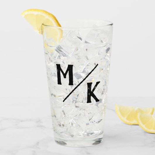 Mod Typografie für die Hochzeitmonografie Glas (Vorderseite Ice)