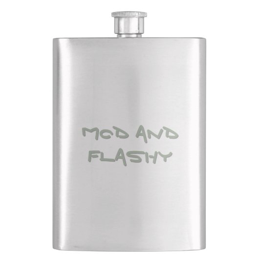 Mod und Flashy Classic Flask Flachmann (Vorderseite)