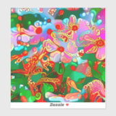 Mod und Groovy 60's Style Blume Art Sticker (Blatt)