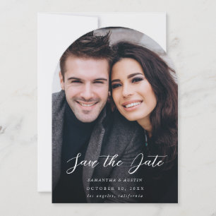 MOD V Foto Elegant Save the Date - Dunkler Pfeil Einladung