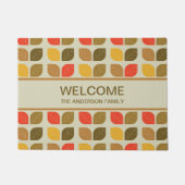 Mod Verlasse Autumn Fall Geometric Pattern Fußmatte (Vorderseite)