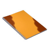 Mod Wave Brown und Orange Mitte des Jahrhunderts Notizblock (Rechte Seite)