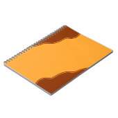 Mod Wave Brown und Orange Mitte des Jahrhunderts Notizblock (Linke Seite)
