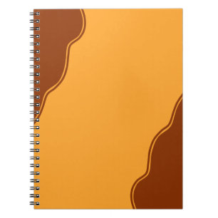 Mod Wave Brown und Orange Mitte des Jahrhunderts Notizblock