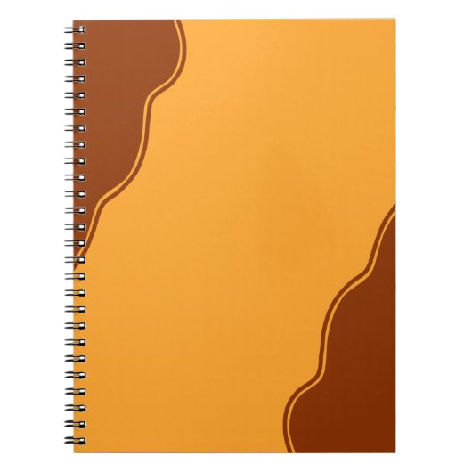 Mod Wave Brown und Orange Mitte des Jahrhunderts Notizblock (Vorderseite)