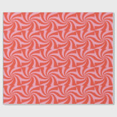 Mod Wavy Groovy Hippie Retro Weihnachten Rosa Rot Geschenkpapier (Flach)