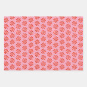 Mod Wavy Groovy Hippie Retro Weihnachten Rosa Rot Geschenkpapier Set (Vorderseite 3)