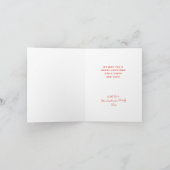 Mod Wavy Retro Groovy Weihnachten Rosa Feiertag Karte (Innenseite)