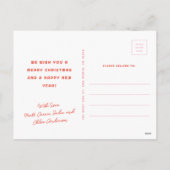 Mod Wavy Retro Groovy Weihnachten Roter Rosa (Rückseite)