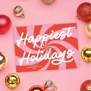 Mod Wavy Retro Rosa Weihnachten Weihnachten Non-Fo