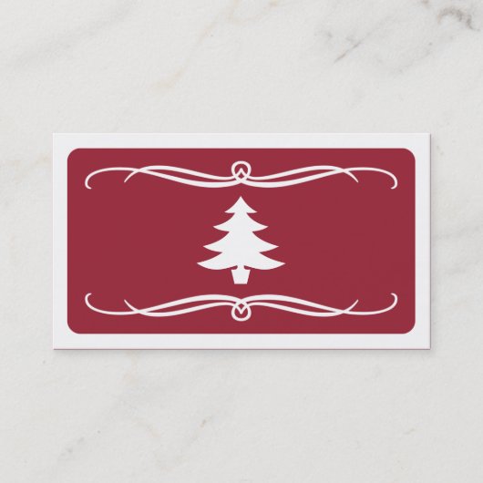 Mod Weihnachtsbaum (Farbe anpassbar) Visitenkarte (Vorderseite)