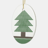 Mod Weihnachtsbaum Oval Ornament (Links)
