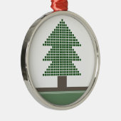 Mod Weihnachtsbaum Premium Round Ornament Aus Metall (Rechts)