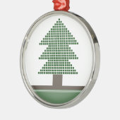 Mod Weihnachtsbaum Premium Round Ornament Aus Metall (Links)