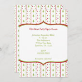 Mod-WeihnachtsParty Einladung mit Bäume groupon (Vorne/Hinten)