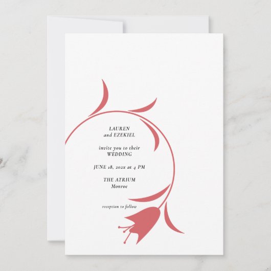 MOD WEIN TULIP WEDING EINLADUNG (Vorderseite)