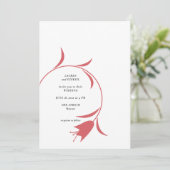 MOD WEIN TULIP WEDING EINLADUNG (Stehend Vorderseite)