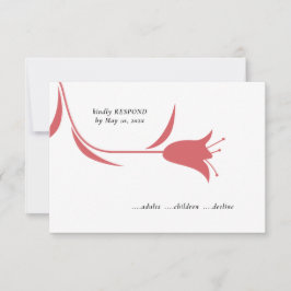 MOD WEIN TULIP WEDING RSVP KARTE