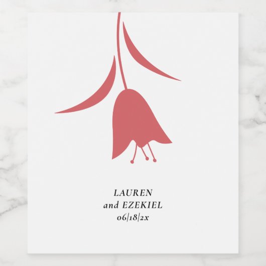 MOD WEIN TULIP WEDING WEINETIKETT (Einzelnes Label)