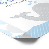 Mod Whale Baby Dusche Blue Gray Dekoration Begrüßu (Ecke)