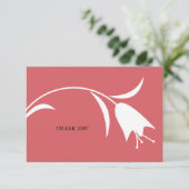 MOD WHITE TULIP WEDD DANKESKARTE (Stehend Vorderseite)