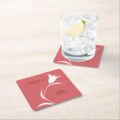 MOD WHITE TULIP WEDD RECHTECKIGER PAPPUNTERSETZER (Vor Ort)