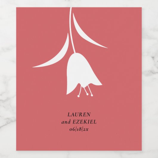 MOD WHITE TULIP WEDD WEINETIKETT (Einzelnes Label)