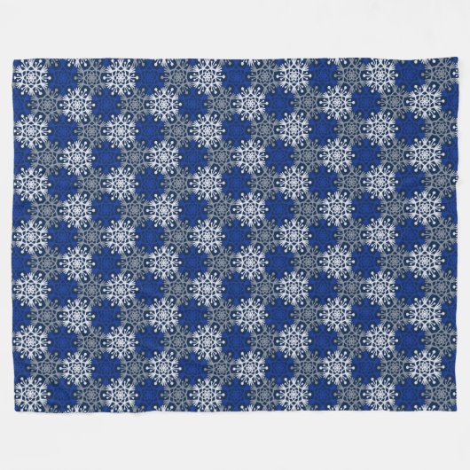 Mod Winter Snowflake Pattern Fleece Blanket (Vorderseite (Horizontal))