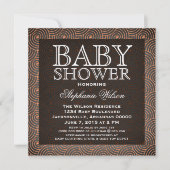 Mod Wirbel Baby Shower Invite, Coral Einladung (Vorderseite)