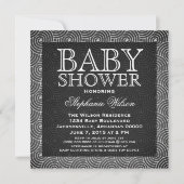 Mod Wirbel Baby Shower Invite, Elfenbein Einladung (Vorderseite)