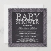 Mod Wirbel Baby Shower Invite, Lilac Einladung (Vorderseite)