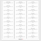 MOD YELLOW TULIP WEDD Address Labels (Blatt)