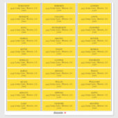 MOD YELLOW TULIP WEDD Address Labels (Blatt)