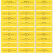 MOD YELLOW TULIP WEDD Address Labels (Vorderseite)