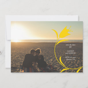 MOD YELLOW TULIP WEDD SPEICHERN DAS DATUM EINLADUNG