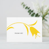 MOD YELLOW TULIP WEDDING DANKESKARTE (Stehend Vorderseite)
