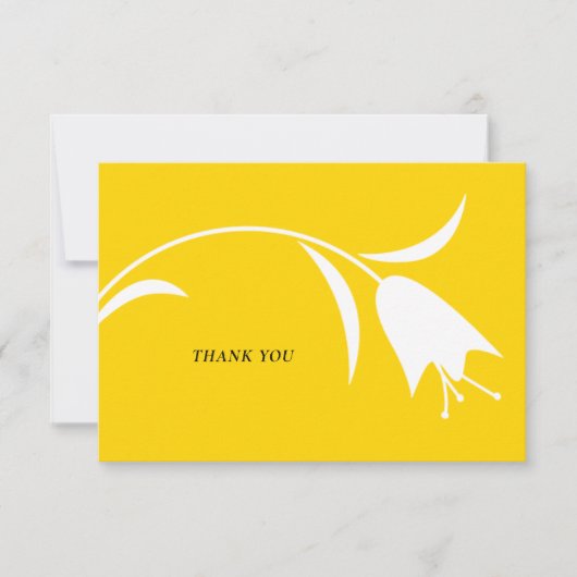 MOD YELLOW TULIP WEDDING DANKESKARTE (Vorderseite)