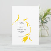 MOD YELLOW TULIP WEDDING EINLADUNG (Stehend Vorderseite)
