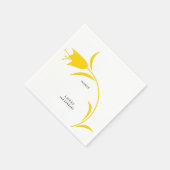 MOD YELLOW TULIP WEDDING SERVIETTE (Ecke)