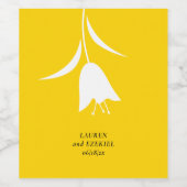 MOD YELLOW TULIP WEDDING WEINETIKETT (Einzelnes Label)